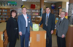 IU Health Saxony donates AEDs to schools, church